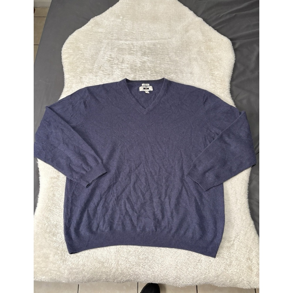 Joseph Abboud Mens 100% Cashmere V‎ Neck Pullover Sweater Size 2X Classic Fit